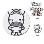 Kawaii Zebra Multi-purpose Cards (Round)  Back 15