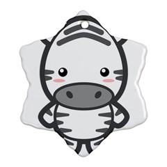 Kawaii Zebra Ornament (Snowflake) 