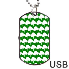 Tree Illustration Gifts Dog Tag USB Flash (Two Sides) 