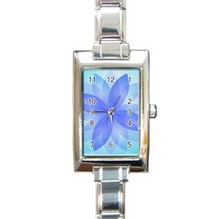 Abstract Lotus Flower 1 Rectangle Italian Charm Watches by MedusArt