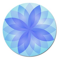 Abstract Lotus Flower 1 Magnet 5  (round) by MedusArt