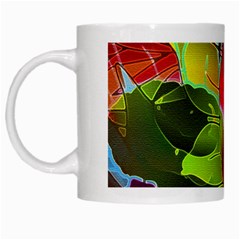 Floral Abstract 1 White Mugs by MedusArt