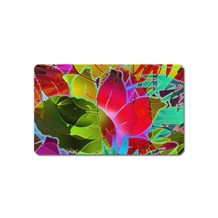 Floral Abstract 1 Magnet (Name Card)