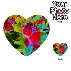 Floral Abstract 1 Multi-purpose Cards (heart)  by MedusArt