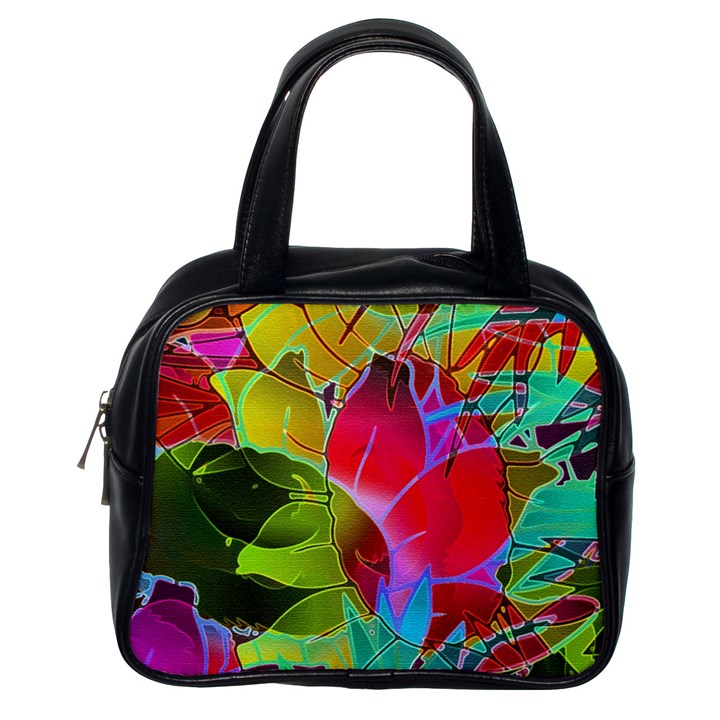 Floral Abstract 1 Classic Handbags (One Side)