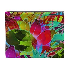 Floral Abstract 1 Cosmetic Bag (xl) by MedusArt