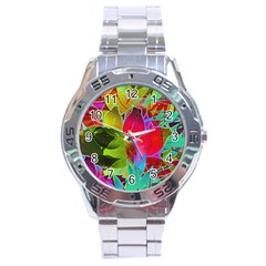 Floral Abstract 1 Stainless Steel Men s Watch by MedusArt