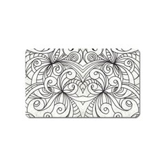 Drawing Floral Doodle 1 Magnet (name Card) by MedusArt