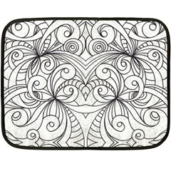 Drawing Floral Doodle 1 Fleece Blanket (mini)