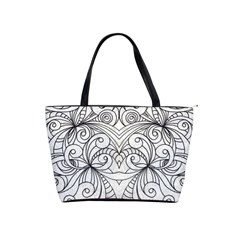 Drawing Floral Doodle 1 Shoulder Handbags by MedusArt