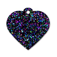 Glitter 1 Dog Tag Heart (two Sides) by MedusArt