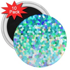 Mosaic Sparkley 1 3  Magnets (10 Pack)  by MedusArt