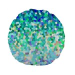 Mosaic Sparkley 1 Standard 15  Premium Flano Round Cushions Front