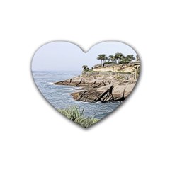 Tenerife,painted Version Heart Coaster (4 pack) 