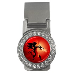 Funny, Cute Dragon With Fire Money Clips (cz)  by FantasyWorld7