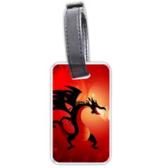 Funny, Cute Dragon With Fire Luggage Tags (one Side)  by FantasyWorld7