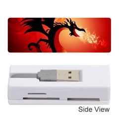 Funny, Cute Dragon With Fire Memory Card Reader (stick)  by FantasyWorld7