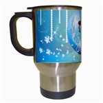 Wonderful Christmas Ball With Reindeer And Snowflakes Travel Mugs (White)