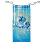 Wonderful Christmas Ball With Reindeer And Snowflakes Jewelry Bags