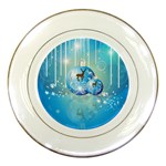 Wonderful Christmas Ball With Reindeer And Snowflakes Porcelain Plates