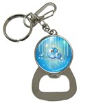 Wonderful Christmas Ball With Reindeer And Snowflakes Bottle Opener Key Chains