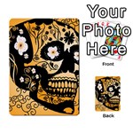Sugar Skull In Black And Yellow Multi-purpose Cards (Rectangle)  Back 10