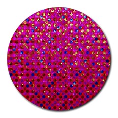 Polka Dot Sparkley Jewels 1 Round Mousepads by MedusArt
