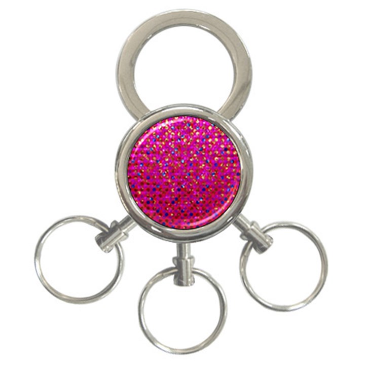 Polka Dot Sparkley Jewels 1 3-Ring Key Chains