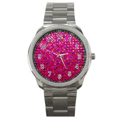 Polka Dot Sparkley Jewels 1 Sport Metal Watches by MedusArt