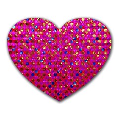 Polka Dot Sparkley Jewels 1 Heart Mousepads by MedusArt