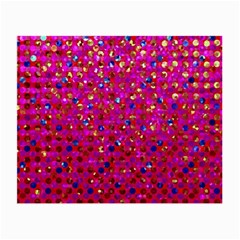 Polka Dot Sparkley Jewels 1 Small Glasses Cloth (2-side) by MedusArt