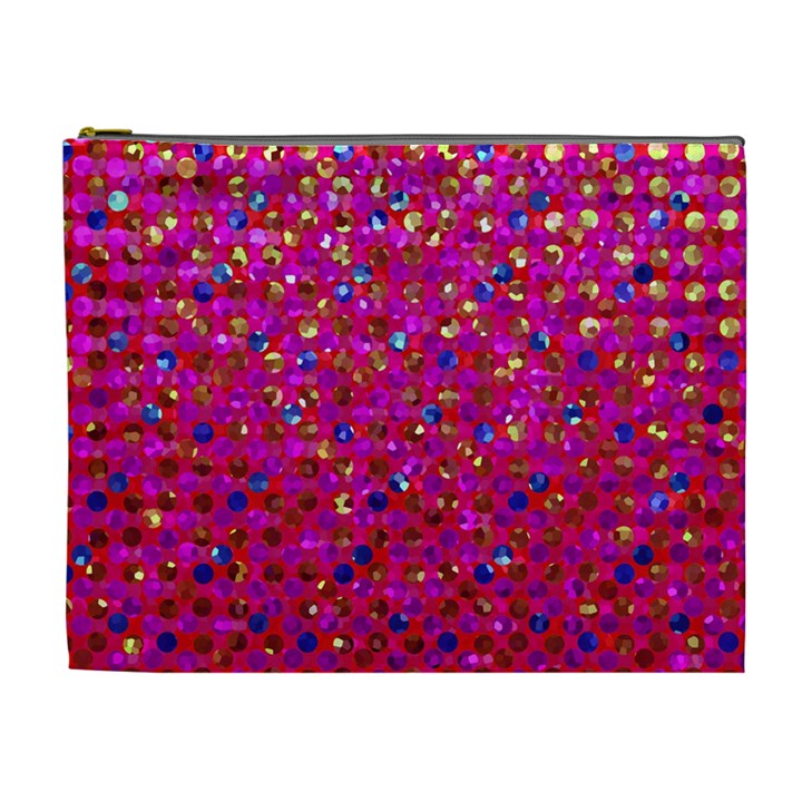 Polka Dot Sparkley Jewels 1 Cosmetic Bag (XL)