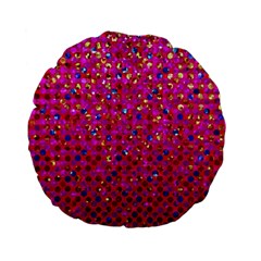 Polka Dot Sparkley Jewels 1 Standard 15  Premium Flano Round Cushions