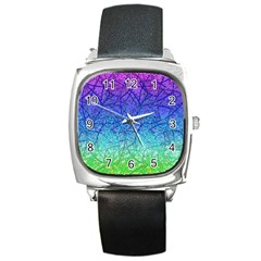 Grunge Art Abstract G57 Square Metal Watch by MedusArt