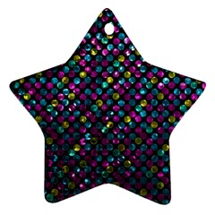 Polka Dot Sparkley Jewels 2 Star Ornament (two Sides)  by MedusArt