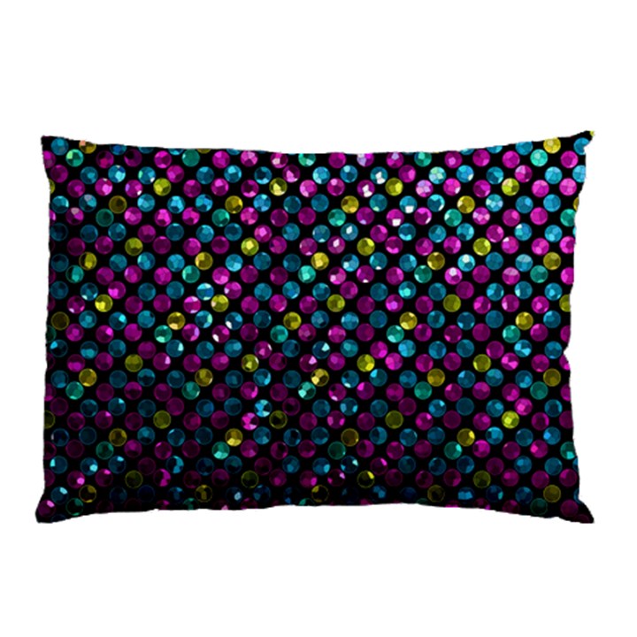 Polka Dot Sparkley Jewels 2 Pillow Cases (Two Sides)