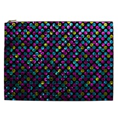 Polka Dot Sparkley Jewels 2 Cosmetic Bag (xxl)  by MedusArt