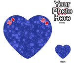 Snow Stars Blue Playing Cards 54 (Heart)  Front - Diamond10