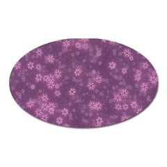 Snow Stars Lilac Oval Magnet by ImpressiveMoments