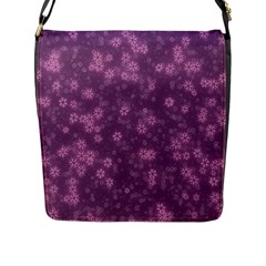 Snow Stars Lilac Flap Messenger Bag (l)  by ImpressiveMoments