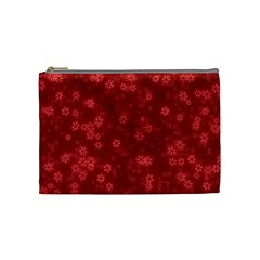 Snow Stars Red Cosmetic Bag (medium)  by ImpressiveMoments