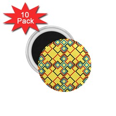 Shapes On A Yellow Background 1 75  Magnet (10 Pack)  by LalyLauraFLM