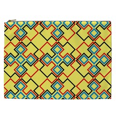 Shapes On A Yellow Background Cosmetic Bag (xxl) by LalyLauraFLM