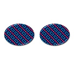 Rectangles And Other Shapes Pattern Cufflinks (oval) by LalyLauraFLM