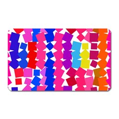 Colorful Squares Magnet (rectangular) by LalyLauraFLM