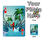Summer Design With Cute Parrot And Palms Playing Cards 54 Designs  Front - Heart4