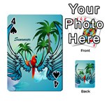 Summer Design With Cute Parrot And Palms Playing Cards 54 Designs  Front - Spade4