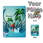 Summer Design With Cute Parrot And Palms Playing Cards 54 Designs  Back