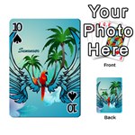 Summer Design With Cute Parrot And Palms Playing Cards 54 Designs  Front - Spade10