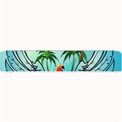 Summer Design With Cute Parrot And Palms Small Bar Mats by FantasyWorld7